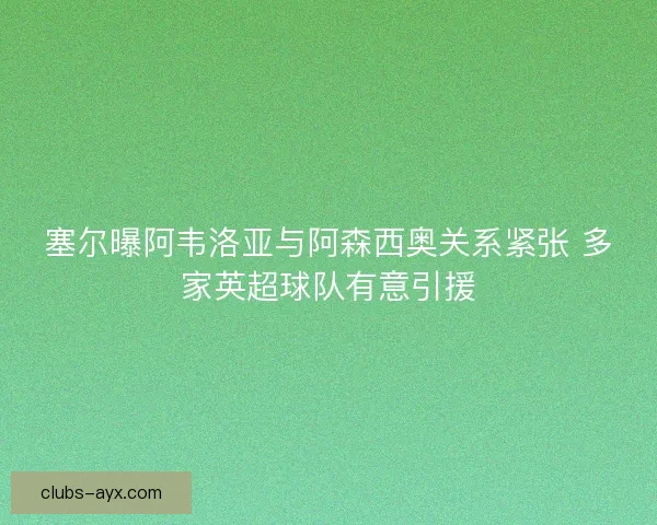 塞尔曝阿韦洛亚与阿森西奥关系紧张 多家英超球队有意引援